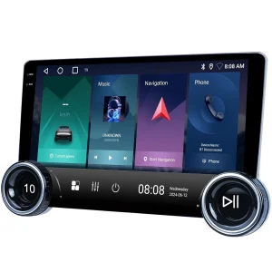 10.1 Inch Universal Android Car Radio, Double Knob 2K Screen with CarPlay, DSP & Mirror Link