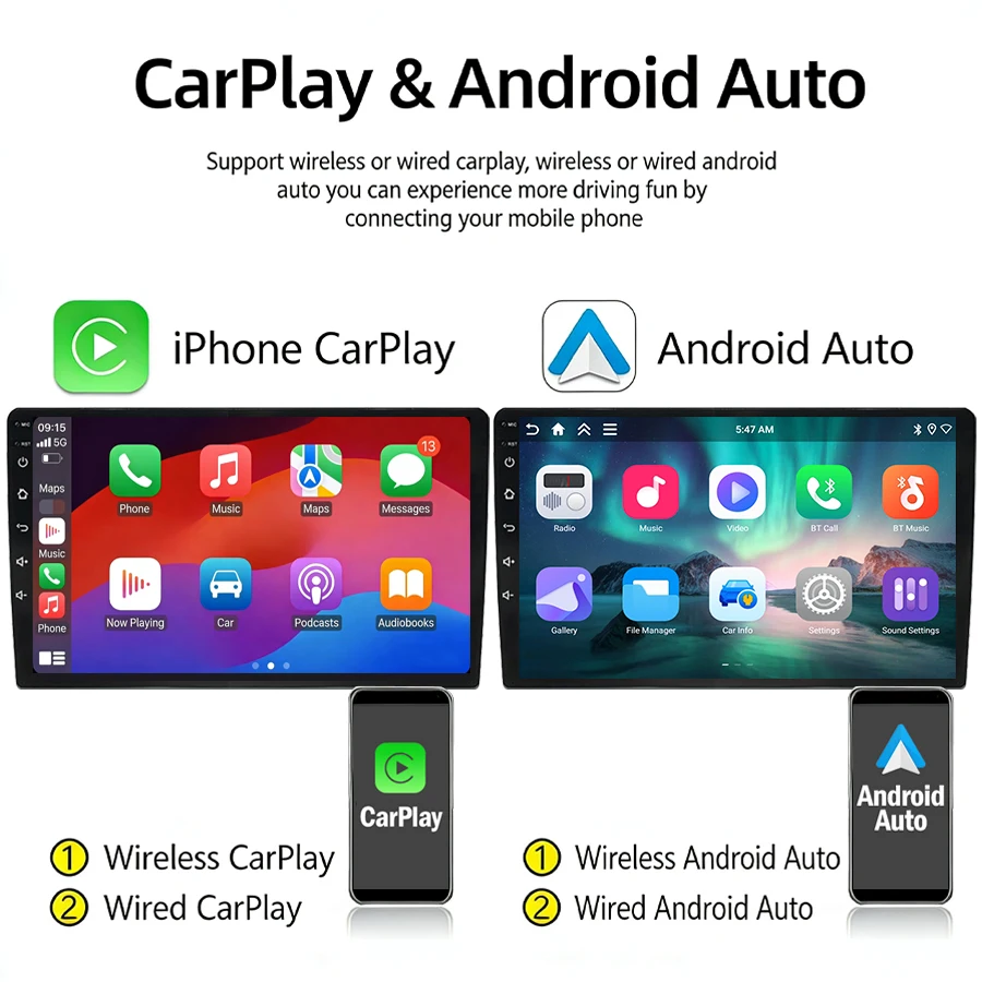 Universal 9 Inch Car Stereo Car DVD Player Car Radio Navigation IPS Screen 4 Core Head Unit GPS Amplifier Carplay Android Auto - Image 3