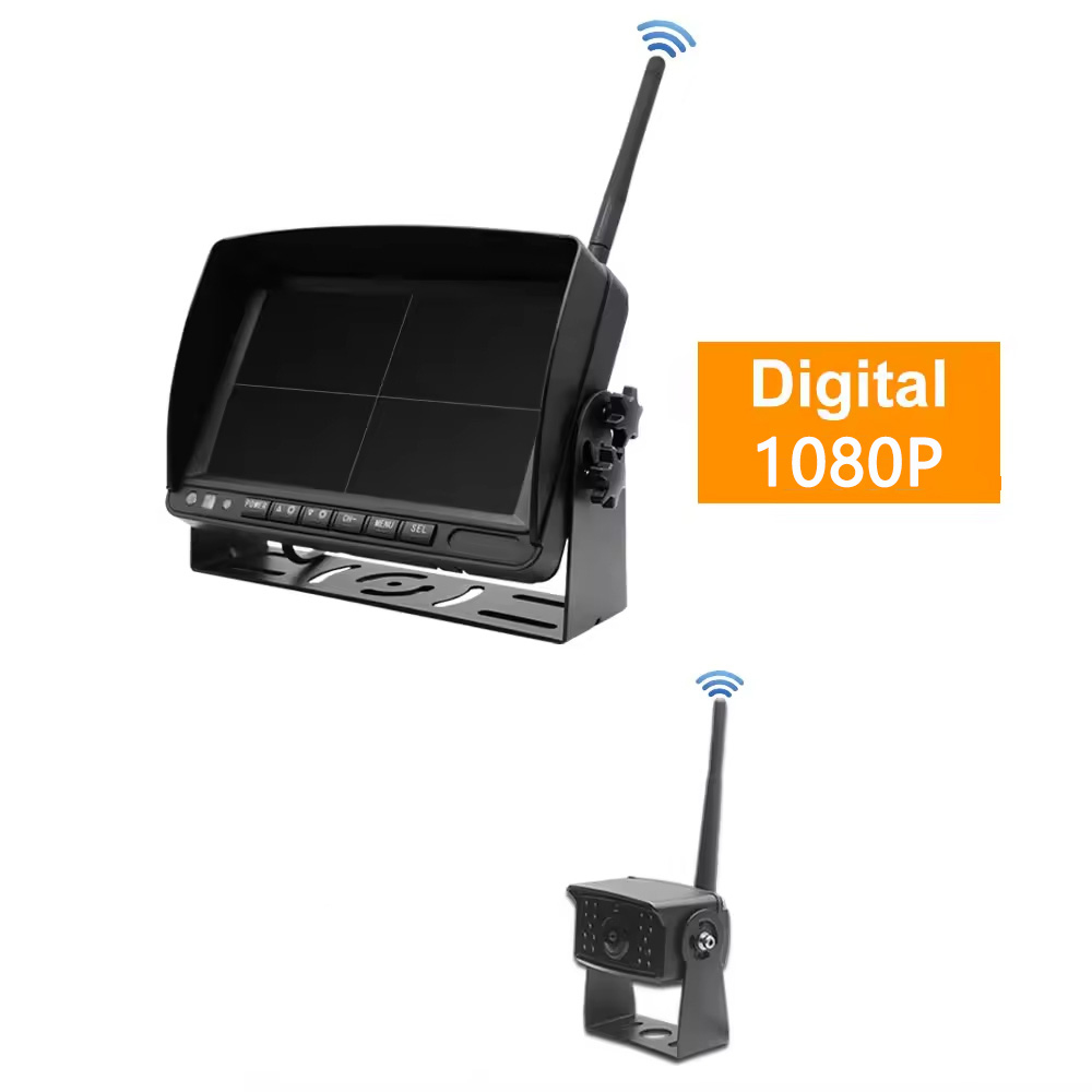 7 Inch 4CH Wireless Backup Camera System | MDVR Rear View Monitor Kit for Truck, Bus, RV & Trailer - Image 7