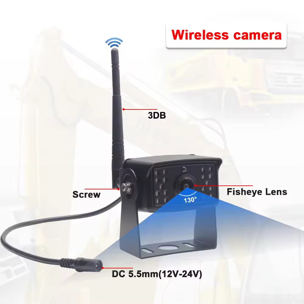 7 Inch 4CH Wireless Backup Camera System | MDVR Rear View Monitor Kit for Truck, Bus, RV & Trailer - Image 3