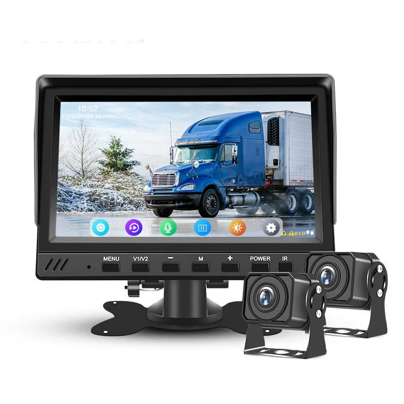 7 Inch BSD Split Screen AHD Monitor 2CH Video Input Backup Camera System with IP68 Waterproof Voice Alarm for Forklift & Trucks - Image 4