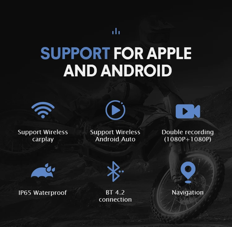 MOC04 5 Inch WinCE Motorcycle Carplay Screen