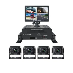4CH Mobile DVR Truck Camera System for Fuel Trailer, Tanker, HD 1080P MDVR Vehicle Recorder with 4 Waterproof Cameras for Hazmat Fleet
