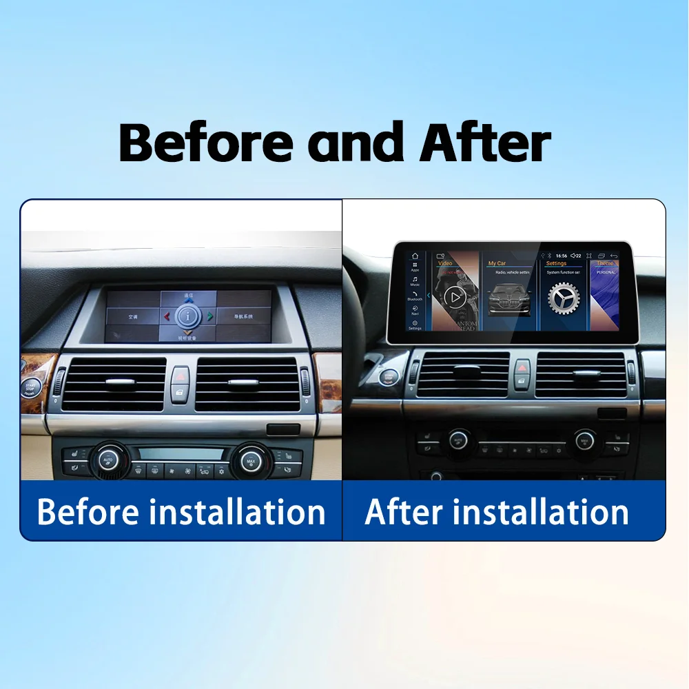 12.3 Inch Android 14 Car Stereo for BMW X5 E70 X6 E71, Wireless CarPlay & Android Auto GPS Navigation DVD Radio Head Unit - Image 6