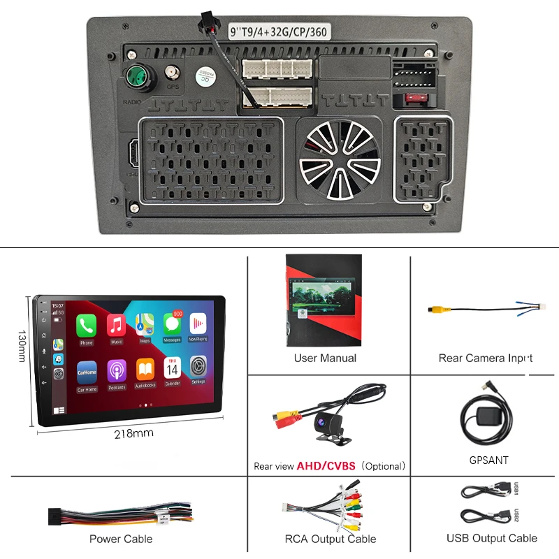 7/9/10 Inch Android 14 Car Stereo | T9 3+32/4+64GB DSP Radio with Wireless CarPlay & 360 Camera - Image 6