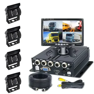 7 Inch 4CH AHD 1080P Truck MDVR System 4G GPS WiFi IP68 Waterproof Night Vision Vehicle Camera SD HDD Video Recorder