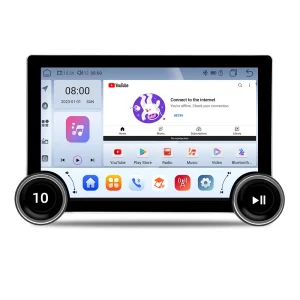 General 11.5 Inch Screen 2K Android Car Audio 2Din Multimedia Player with Carplay GPS Navigation Double Knob DVD Player for Cars