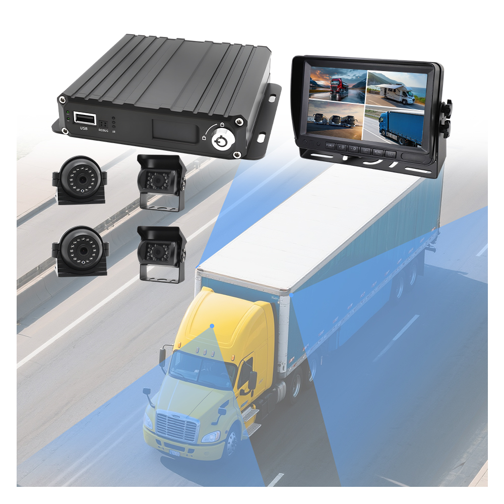4CH 4G MDVR Car DVR Camera System, 7 Inch 1080P LCD Monitor, Vehicle CCTV for Truck Monitoring - Image 3