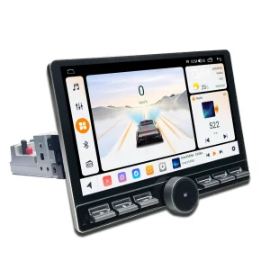 10 Inch 7862S Octa-Core Android Car Radio, 1280*720 QLED Touch Screen Universal 1DIN Head Unit with Wireless CarPlay Android Auto DSP 4G LTE WiFi BT5.0 Rotary Knob GPS Navigation