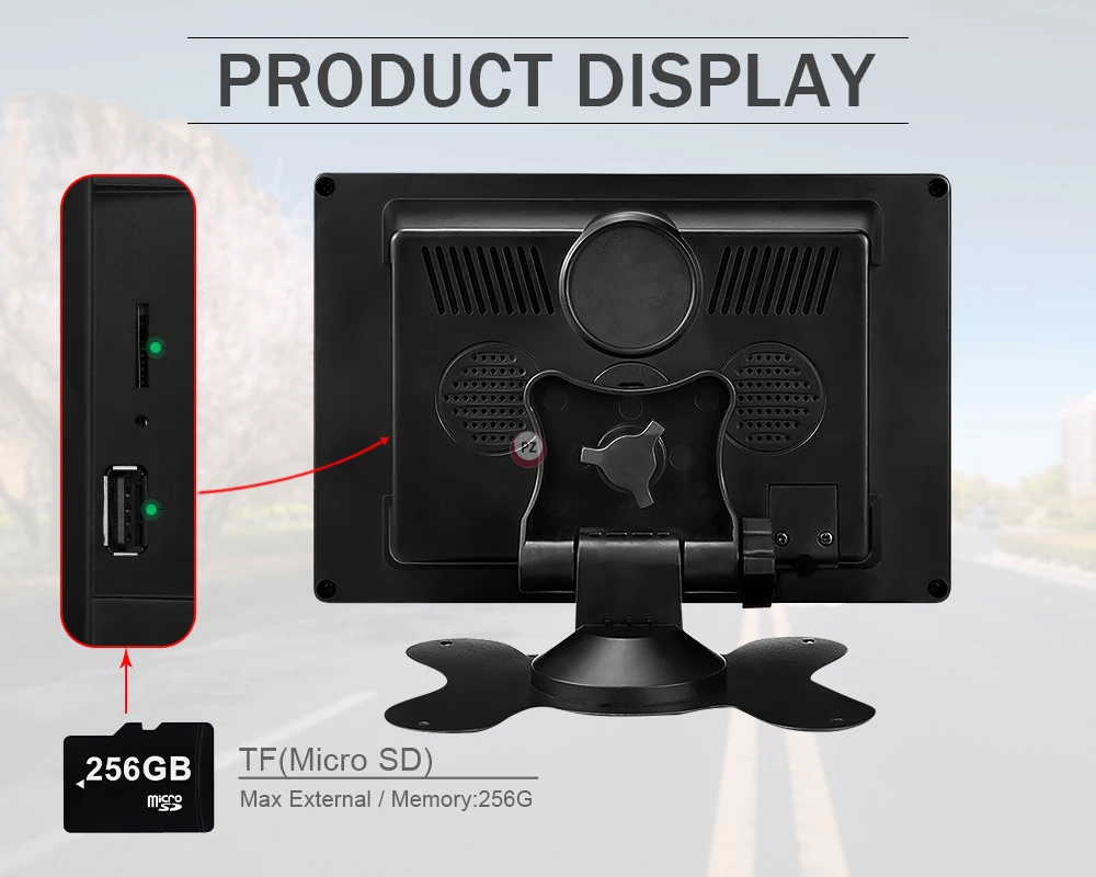 7" IPS Screen AHD 1080P 4CH Forklift Truck Monitor DVR Recording System with BSD Blind Spot Detection & Rear View Backup Camera - Image 4
