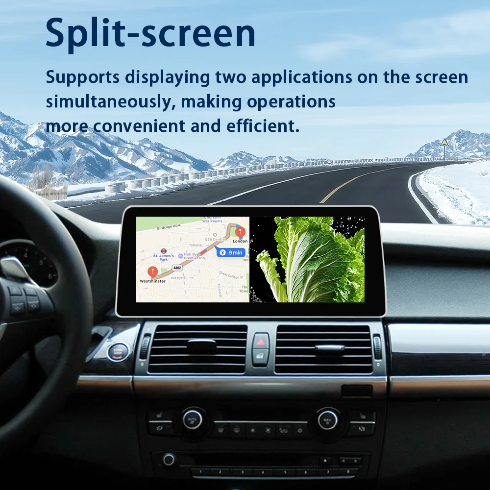 12.3 Inch Android 14 Car Stereo for BMW X5 E70 X6 E71, Wireless CarPlay & Android Auto GPS Navigation DVD Radio Head Unit - Image 5