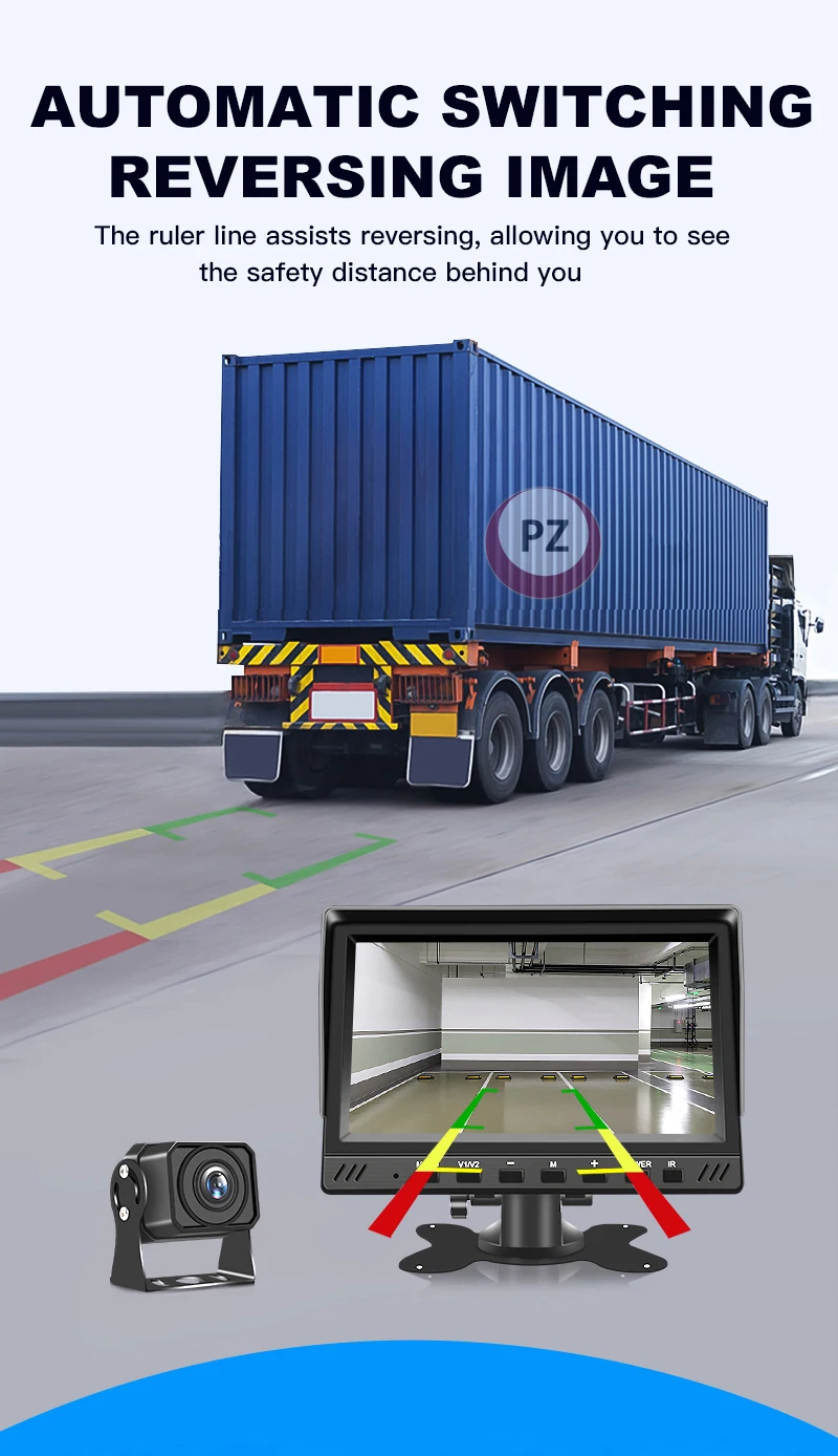 7 Inch BSD Split Screen Forklift Truck Camera System