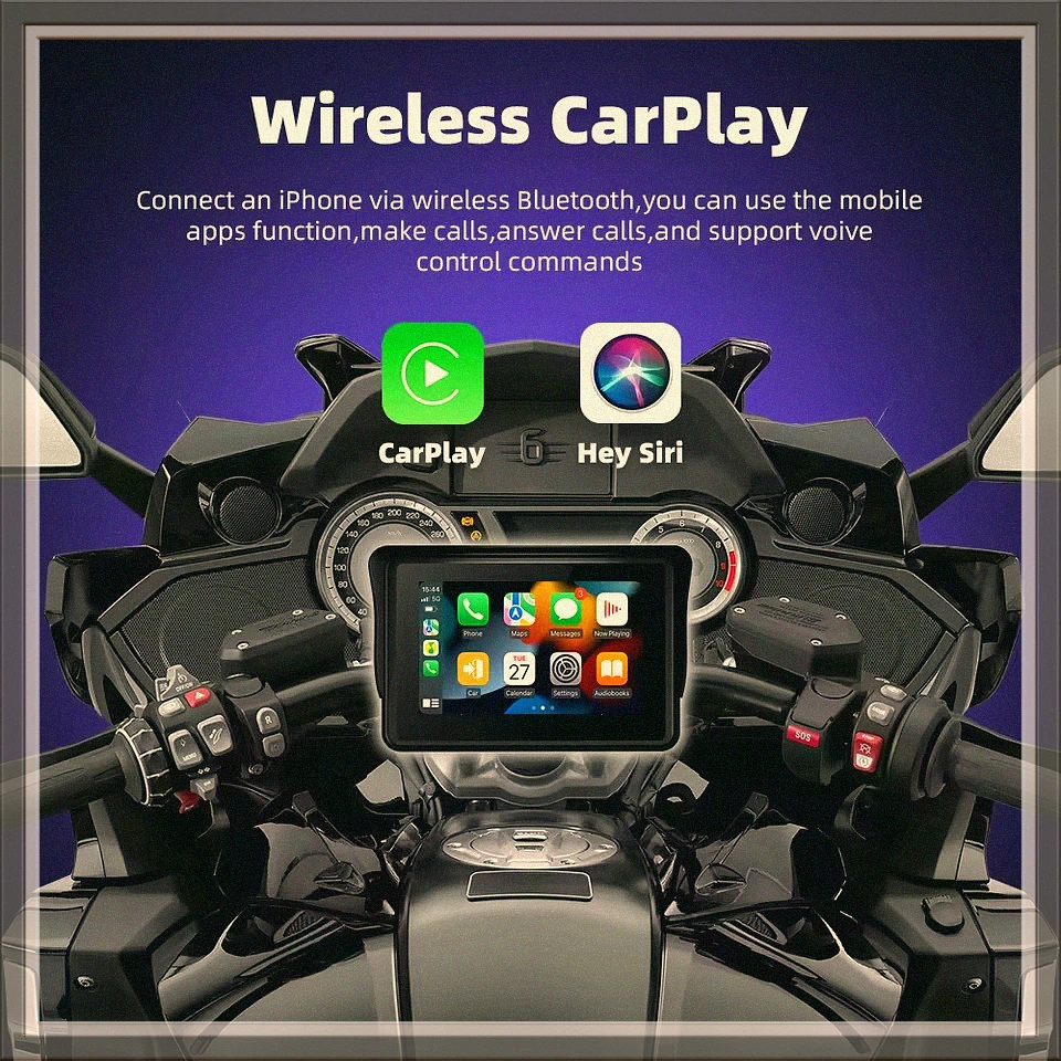 5 Inch Motorcycle CarPlay Player