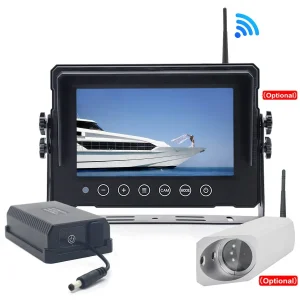 7" AHD Forklift Camera System, 2 Video Input Waterproof Rear View Monitor Kit, Heavy Duty Forklift Safety Surveillance for Lift Trucks, Warehouse Vehicles