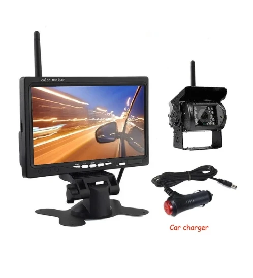 7 Inch HD Wireless Backup Camera System TFT LCD Monitor Rear View Reverse System for Trucks, Bus, RV, Trailer, Excavator - Image 5