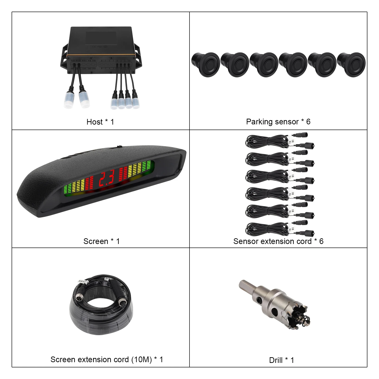 24V IP67 6 Sensor Parking Assist System