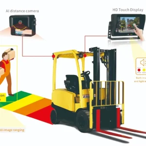 7 Inch Smart AI Blind Spot Monitoring System Reverse Camera Recorder Pedestrian Detection for Heavy Duty Trucks Buses Forklift