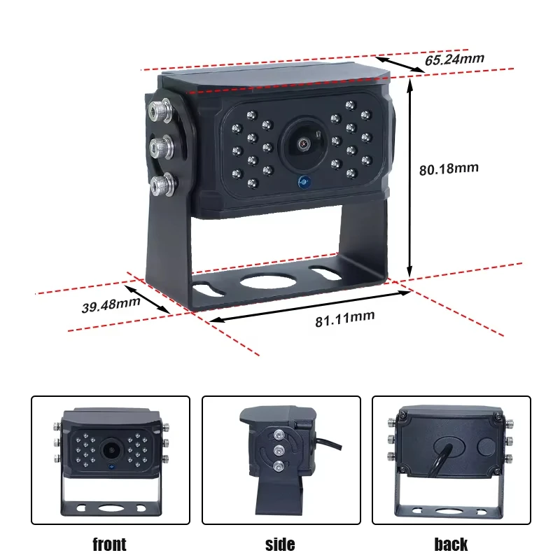 7 Inch 2-Channel Split Screen Monitor with 2Pcs 1080P AHD Waterproof Night Vision Backup Camera for Safe Driving - Image 6