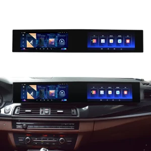 21" Dual Screen Android Car Stereo, Wireless CarPlay GPS Navigation Multimedia Radio for BMW 5 Series F10 F11 2011-2017 CIC NBT System
