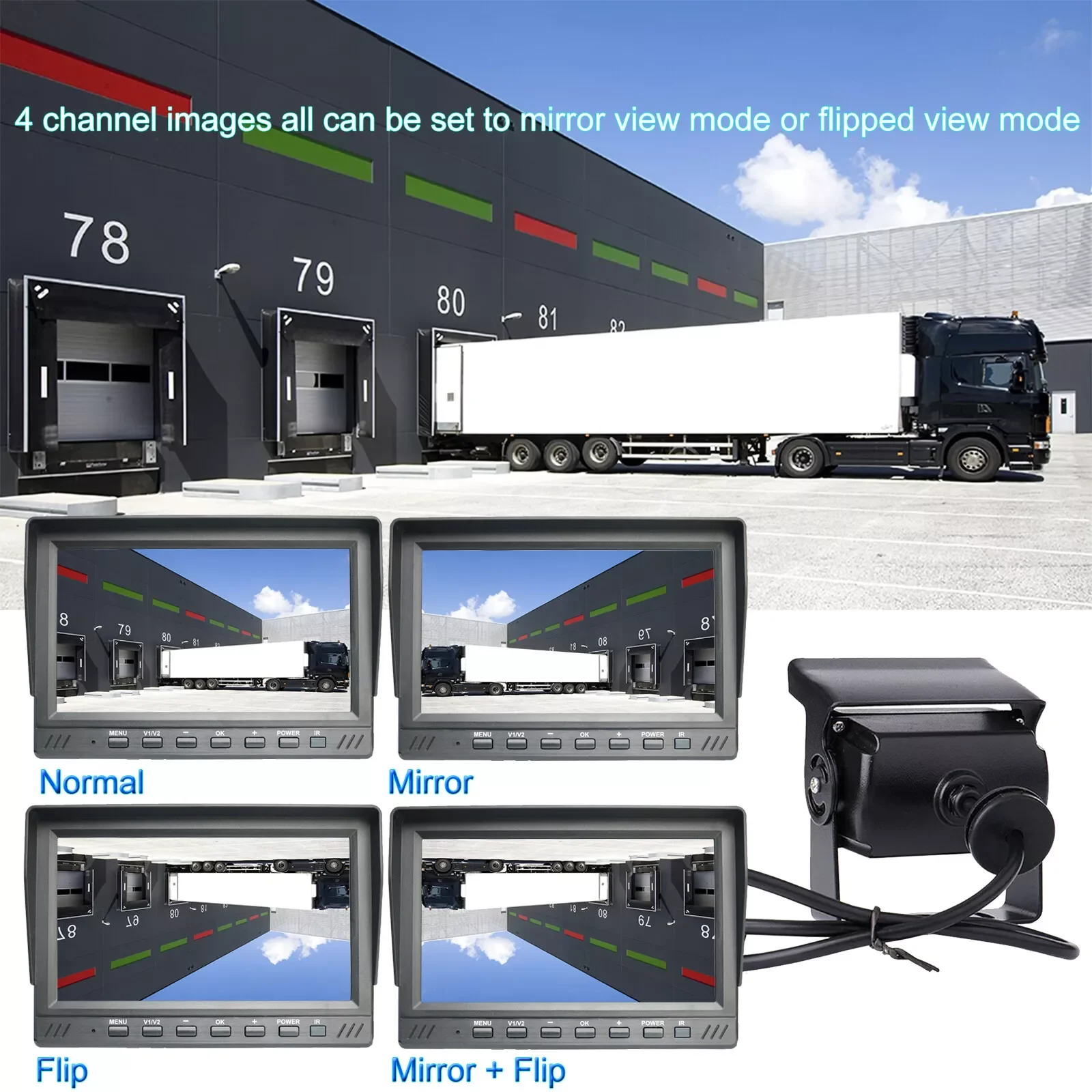 7 Inch 4CH 1080P QUAD Monitor DVR System