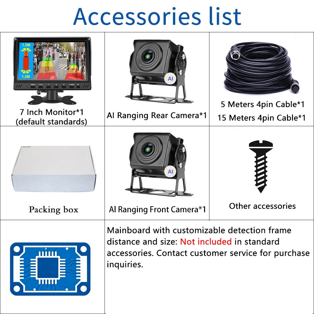 7 Inch Truck Front View Monitoring System