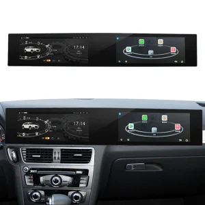 21" Dual Screen Android Car Stereo, 1920*720 IPS Touch Screen Car Radio with Wireless CarPlay Android Auto GPS Navigation 4G LTE WiFi BT5.0 360 Camera for Audi Q5 2009-2016
