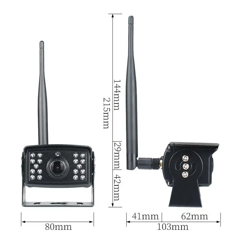 7 Inch AI BSD Wireless Backup Camera System 1080P Night Vision Waterproof Monitor with Voice Alarm & Obstacle Detection for Truck Safety - Image 4