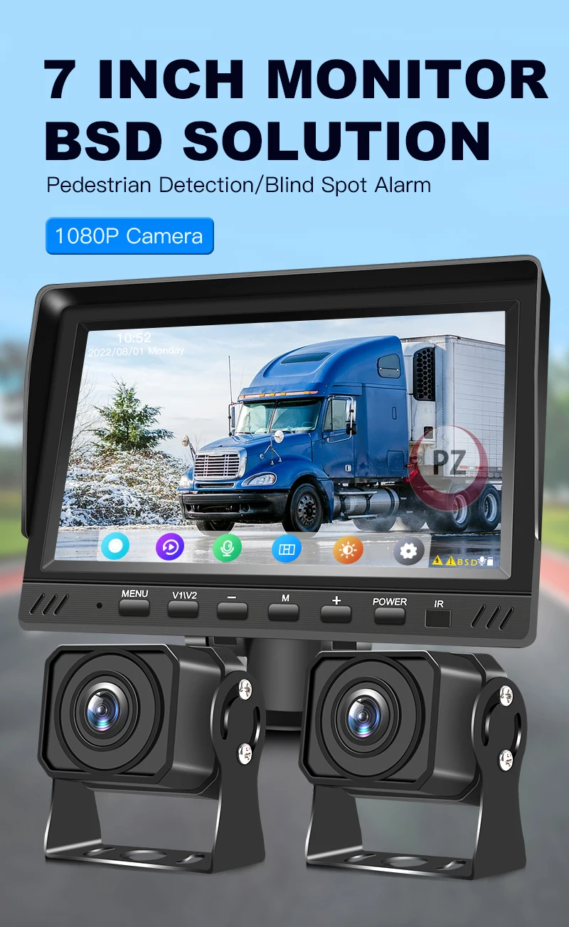 7 Inch BSD Split Screen Forklift Truck Camera System