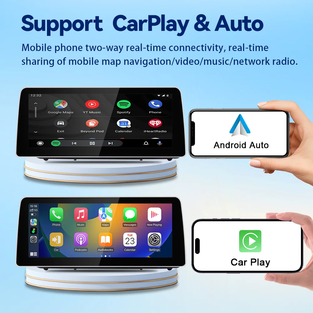 12.3 Inch Android 14 Car Stereo for BMW X5 E70 X6 E71, Wireless CarPlay & Android Auto GPS Navigation DVD Radio Head Unit - Image 2