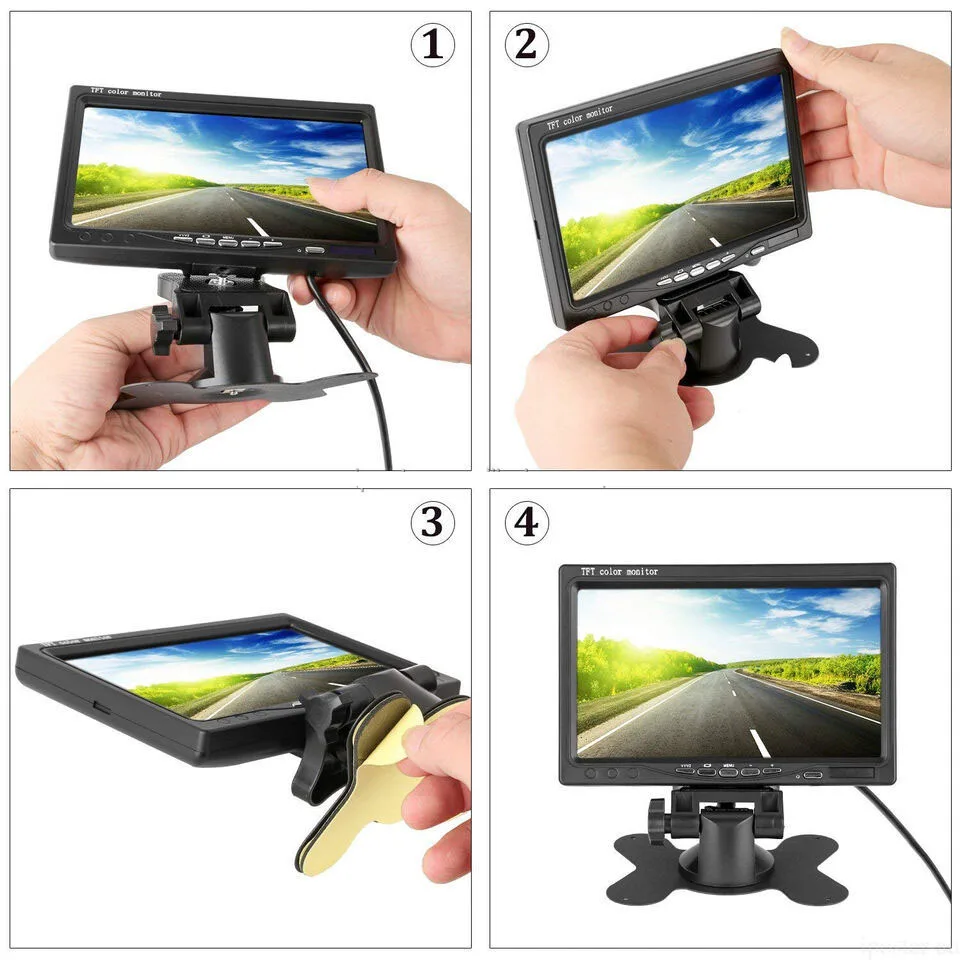 7 Inch Waterproof IP68 Vehicle Backup Camera Monitor