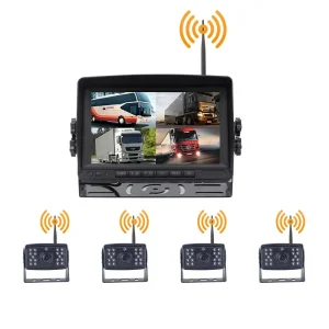 7" Wireless Truck Backup Camera System, 1080P HD Wireless Rear View Monitor, Anti-Interference Reverse Camera Kit for RV, Trailer, Camper, Bus