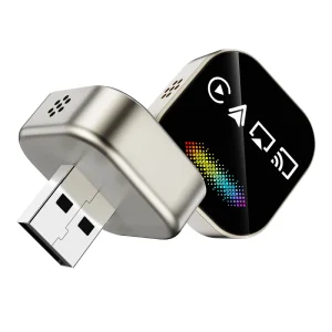 Wireless 4-in-1 CarPlay Adapter & Android Auto Dongle, Mirror Link, Plug & Play for Car