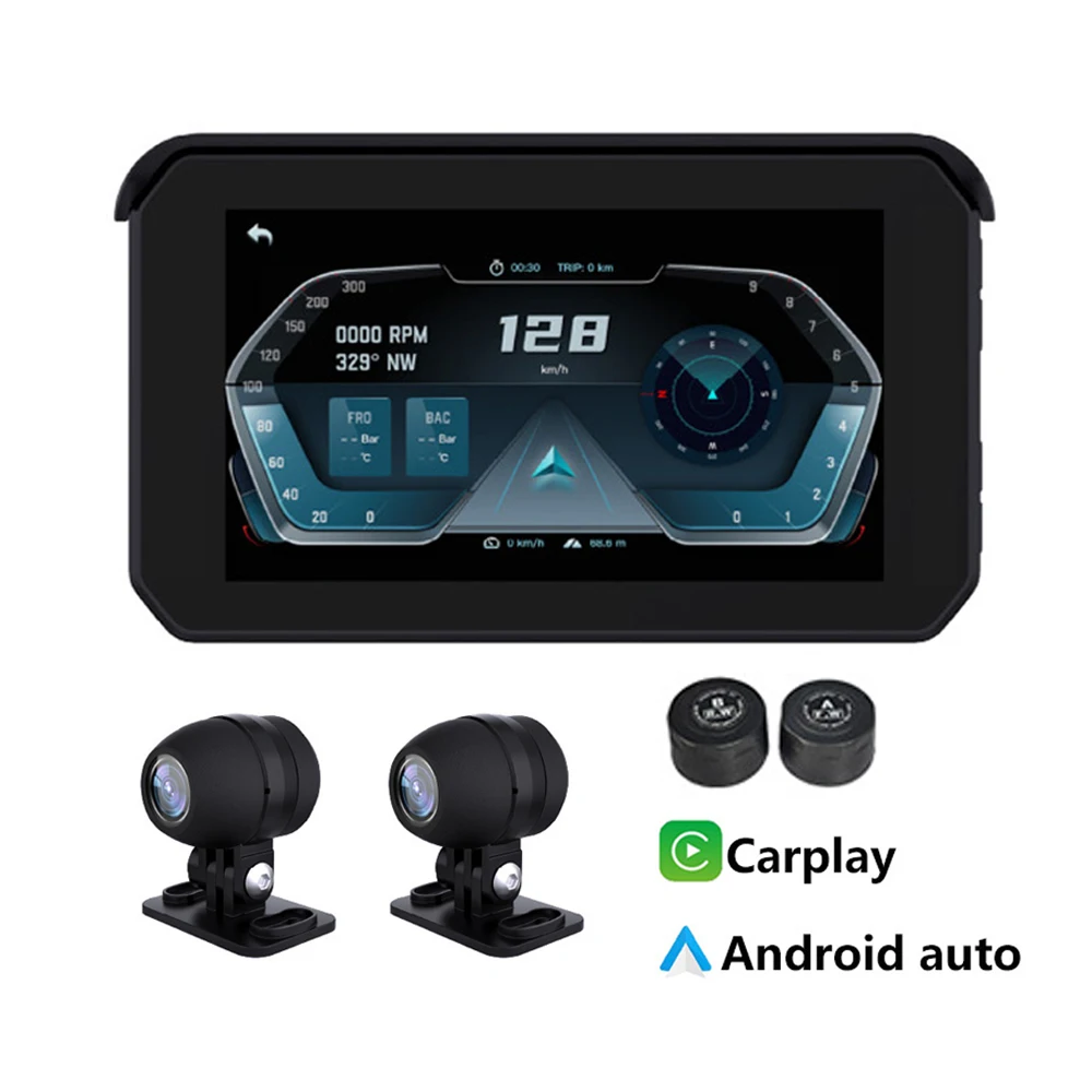 Portable Car GPS Navigator 7/9 Inch IPS Touch Screen – Wireless CarPlay Android Auto WiFi 5G SIM TF Card Bluetooth Stereo DVR