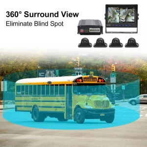 4-Channel 360° Truck Camera System with AHD IPS Monitor, Waterproof All-View Heavy Duty Backup Camera for Pickup Trucks