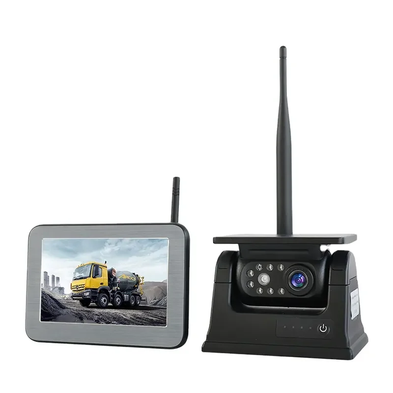 5" Magnetic Wireless Backup Camera System for Tractor, Waterproof HD Monitor Rear View Kit, Multi-Language Farm Agriculture Camera for Combine, Trailer