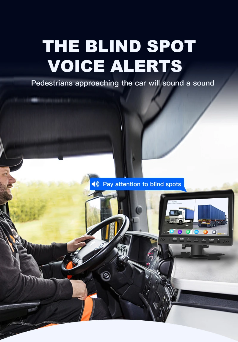 7 Inch BSD Split Screen Forklift Truck Camera System
