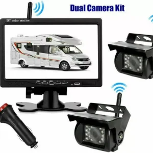 7 Inch Wireless Night Vision Waterproof Backup Camera System for RV Truck Bus