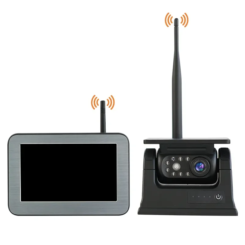 5" Magnetic Wireless Backup Camera System for Tractor, Waterproof HD Monitor Rear View Kit, Multi-Language Farm Agriculture Camera for Combine, Trailer - Image 2