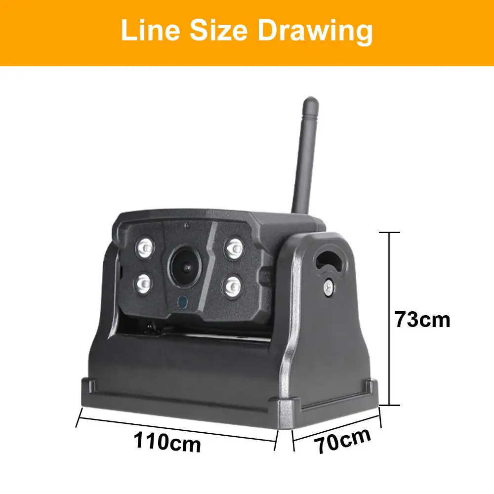 7" Truly Wireless Backup Camera System with Battery Powered Camera, Magnetic Mounted Digital Reverse Monitor Kit, No-Wire Changeable System for Truck, Trailer, RV - Image 5