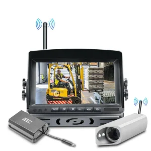 Factory Wholesale Price 7" Digital Wireless Forklift Camera System, Magnetic Mounted 1080P Waterproof Monitor Kit for Warehouse Industrial Lift Trucks