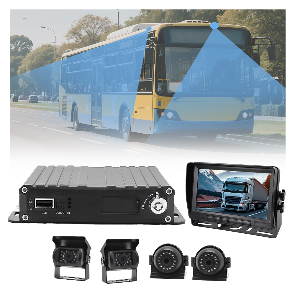 4CH 4G MDVR Car DVR Camera System, 7 Inch 1080P LCD Monitor, Vehicle CCTV for Truck Monitoring - Image 4