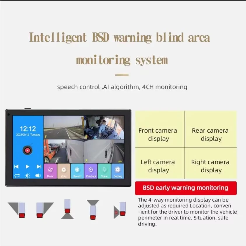 Bus Vehicle Camera for Security Kit BSD Monitor Pedestrian Detection System Truck Monitoring System Truck Bus Trailer - Image 3