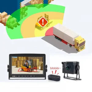 24GHz Truck Backup Camera System Anti-Collision Buzzer Alarm Blind Spot Detection Parking Reverse Safety for Commercial Vehicles