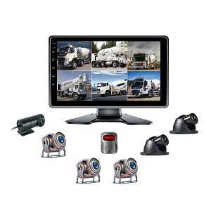 10.1 Inch 6CH Truck DVR Monitor, AI ADAS BSD Blind Spot Detection System, 1080P Video Recorder for Heavy Duty Truck Trailer Bus