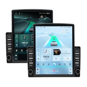 9.7 Inch Universal 2 DIN Tesla Style Android 13 Autoradio, 2+32GB Car Radio Stereo with Wireless CarPlay GPS Navigation Video Player