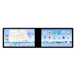 Dual 10.1 Inch Android Car Player, Touch Screen Stereo with Wireless CarPlay WiFi 4G GPS Navigation FM AM Radio Multimedia System