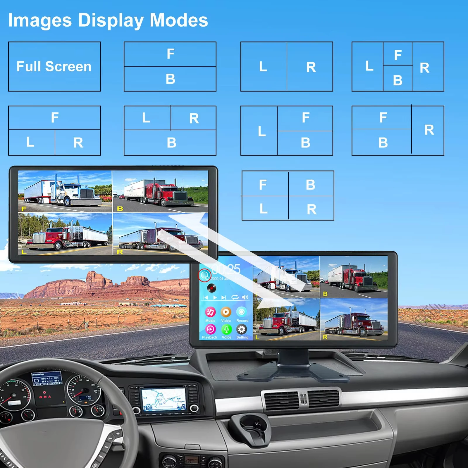 10.36 Inch Truck BSD Monitor