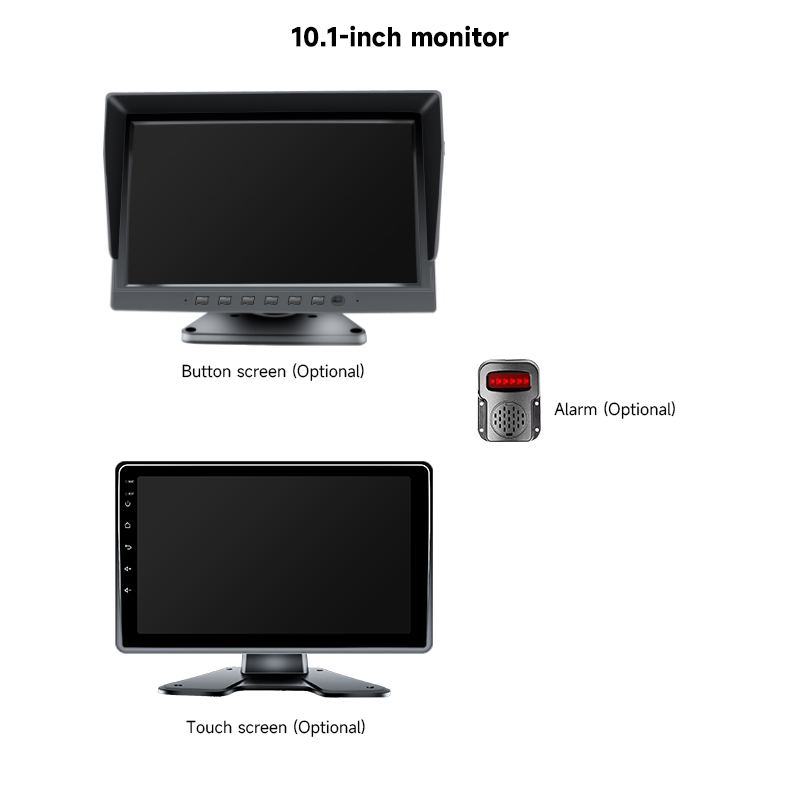 10.1 Inch 6CH Truck DVR Monitor, AI ADAS BSD Blind Spot Detection System, 1080P Video Recorder for Heavy Duty Truck Trailer Bus - Image 5
