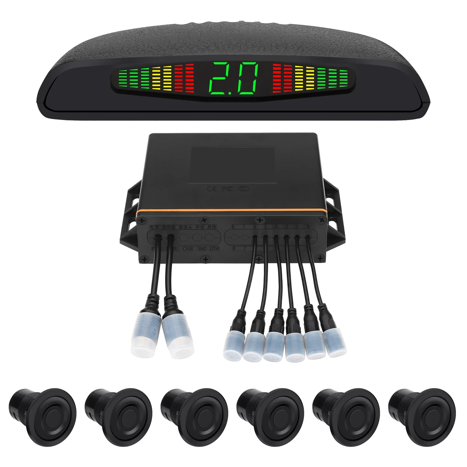 24V IP67 6 Sensor Parking Assist System