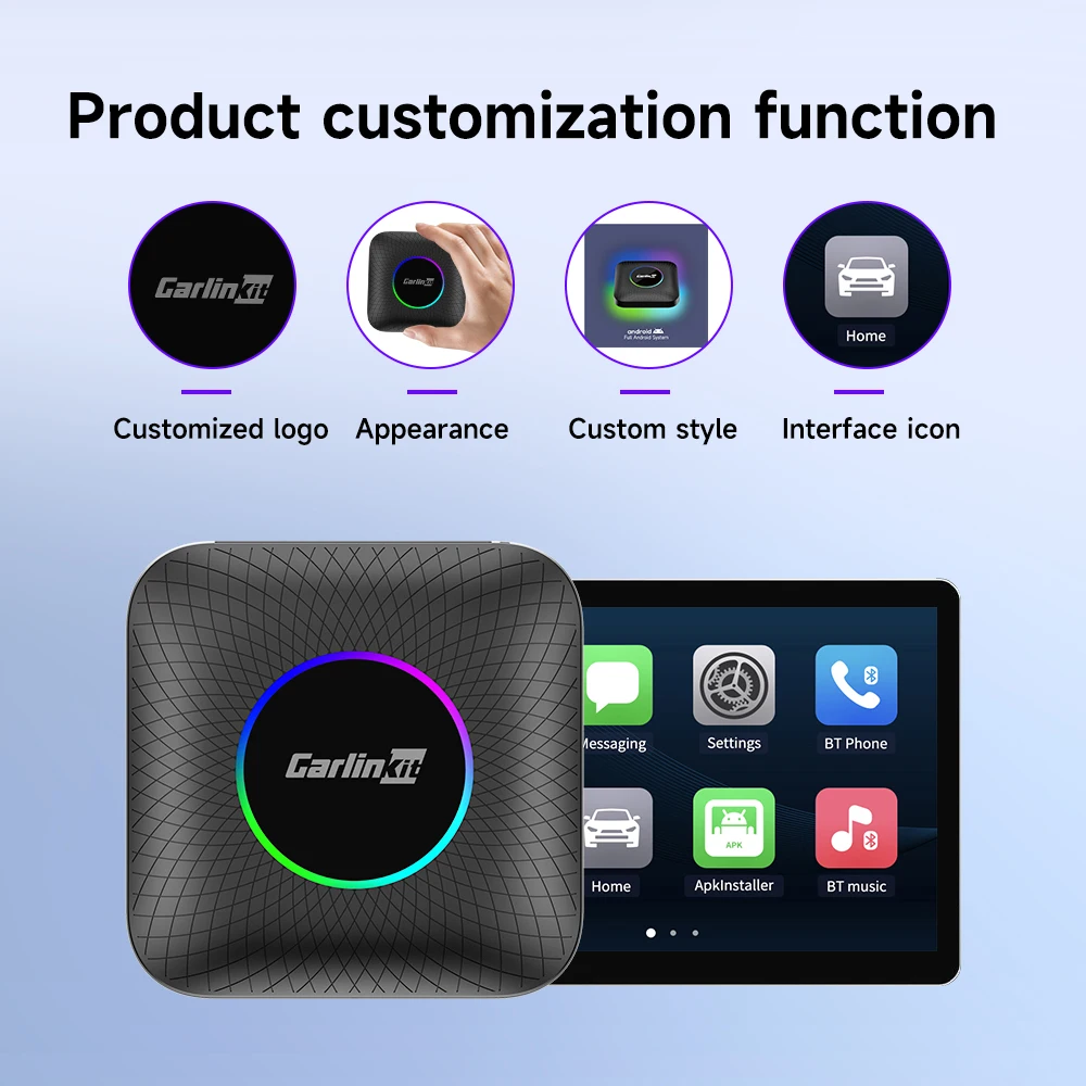 Carlinkit Smart AI Box, Wireless CarPlay & Android Auto, 4GB+64GB/8GB+128GB, Universal Android Multimedia Video Box for Netflix, YouTube & Car Stereo - Image 2